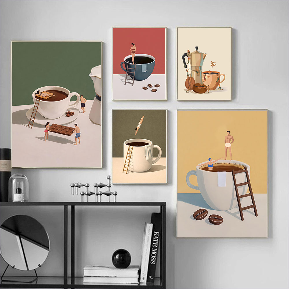 Home Bar And Coffee - 1pc 프레임리스 커피 어드벤처 에스프레소 아트