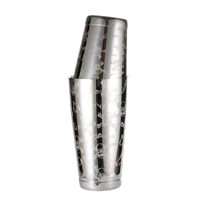 500ml/800ml 해골 무늬 스테인리스 스틸 칵테일 - Boston Shaker Set 리뷰 및 가격