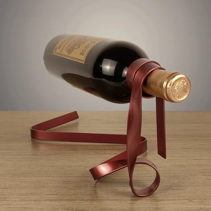 화려한 리본 철제 와인병 홀더 장식 선반 창의적인 걸이 - Home Bar Shelves 리뷰 및 가격