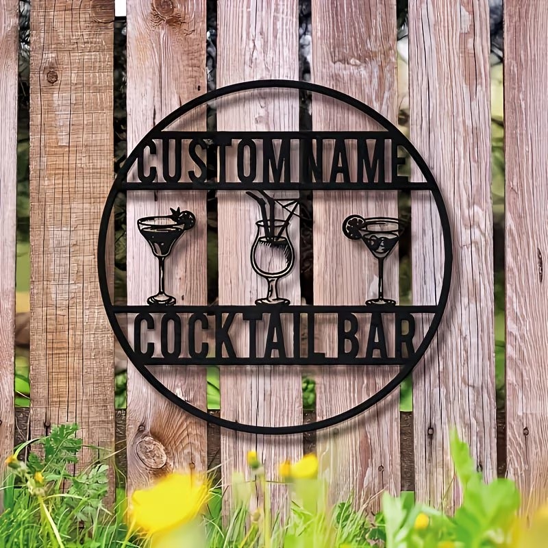 맞춤형 이름 칵테일 바 간판, 마티니 잔이 있는 보헤미 - Home Bar Cafe 리뷰 및 가격